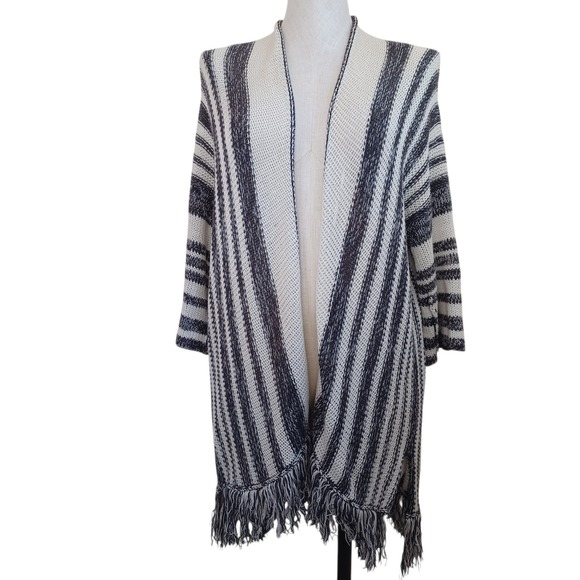 Wooden Ships Sweaters - Wooden‎ Ships Paola Buendia Striped Fringe Cardigan Sweater Women's XS S